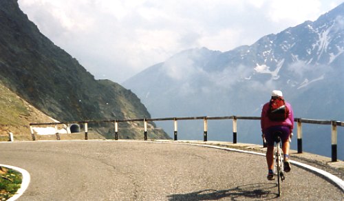 Mit dem Rennrad am Gaviapass